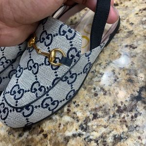 Children Gucci Princeton Canvas GG Slipper